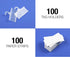 Pack of 100 Plastic Wire Shelf Label Holder, Sign and Ticket Holder, Easy Clip Design with Tight Snap Lock Closure,