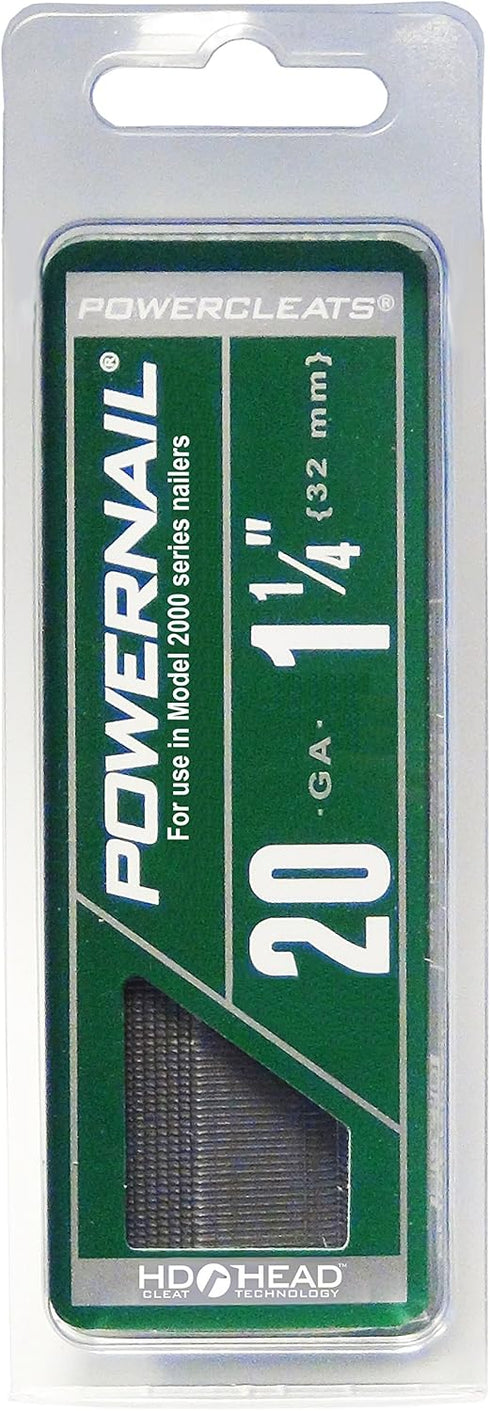 Powernail L12520 20 Gauge 1-1/4 Inch Length HD L-Cleat Nail for Hardwood & Engineered Flooring (Box of 1000)