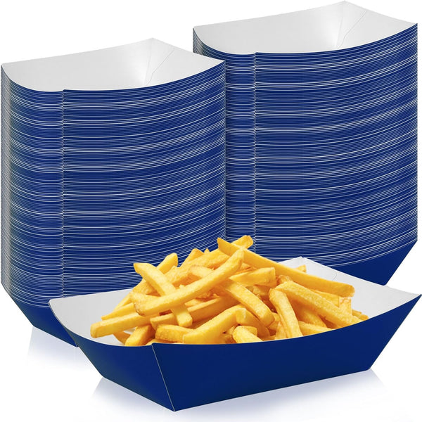 wlilupah 200 Pcs Paper Food Tray Sturdy Disposable Food Boats Nacho Plates Disposable