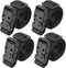 Ayaport 4 Pack Utility Straps with Buckle, 40" Quick-Release Adjustable Nylon Straps, Black