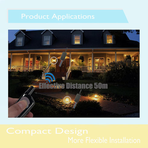 12V 3A 164FT Waterproof Remote Switch | Wireless Relay | Garage Door/Rolling Shutter Controller