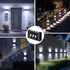 8 Pack 6000K Rossesay Solar Wall Lights for Outside Cold Solar Fence Lights Up and Down LED Autumn Outdoor Decorative