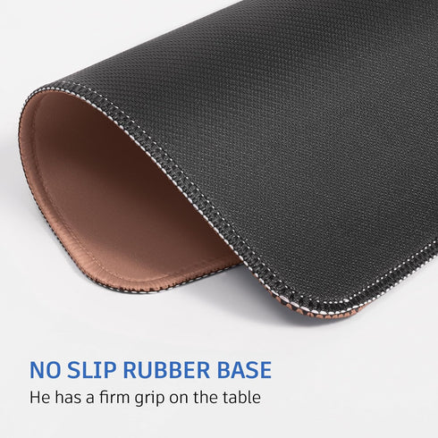 Cute Brown Mouse Pad - Splash-proof Textured 10.2 x 8.2 Inch, Stitched Edge Non-Slip Waterproof Rubber