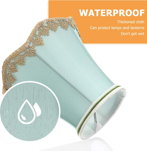 1pc(Green) Cream Colored Cloth Lampshade Retro Cloth Lampshade, Table Lamp Shade Floor Light Lamp Cover Drum Clip-On