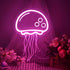 Dimmable Jellyfish Neon Sign for Bedroom Decor, Handmade Jelly fish Neon Signs for Wall Decor, Pink LED Seajelly Neon