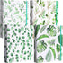 Colarr 4 Pcs Cute Mini Eucalyptus Leaves Binders, 5.5 x 8.5 Three Ring Decorative Hardcover