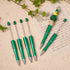 Beadthoven 20pcs Beadable Pen Set, Black Ink Ballpoint Pen Shaft for DIY Decorations, Office School (Spring Green)