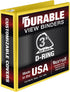 Samsill Durable 3 Inch D Ring Binder, Customizable Clear View Binder, Made in The USA, Yellow, Holds 625 Pages