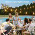 102FT(96FT+6) 34 Dimmable Bulbs addlon Solar String Lights Outdoor Waterproof with USB Port & Remote Control Solar