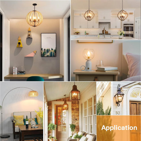 E12 Bulbs 60W 2700K 600 Bulb, 6W B11 Non-Dimmable, Pack 6 MAXvolador LED Candelabra Light Equivalent, Warm White Lumens