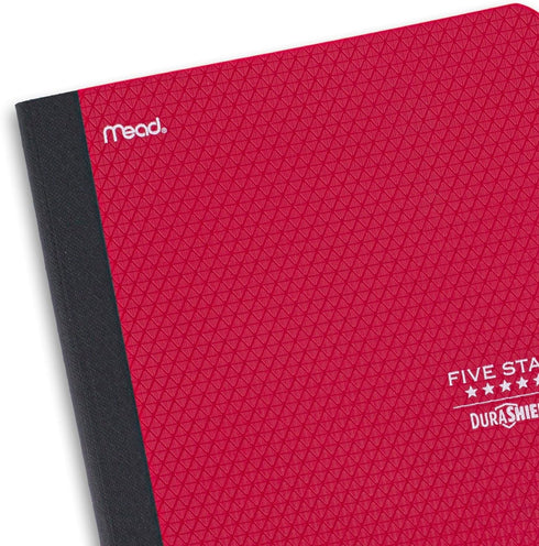 Five Star DuraShield Composition Books: 4 Pack, 1 Subject, Wide Ruled Paper, 11" x 8-1/2", 100 Sheets