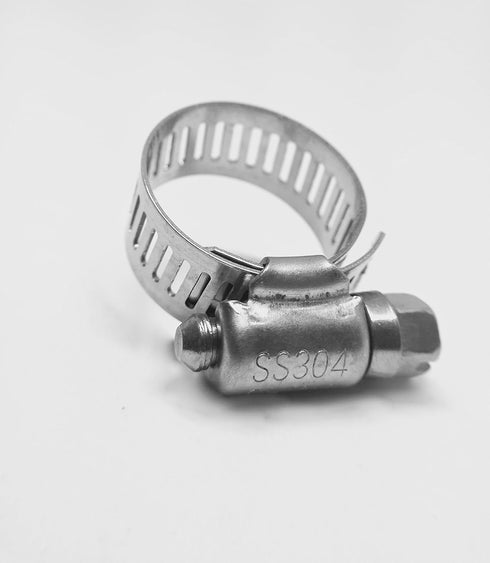 Size #4 (1/4" ~ 5/8") All Stainless Hose Clamp, 1/2" Bandwidth, Pack of 10