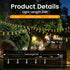 24FT 20 Bulbs, 8 Solar String Lights, Solar Outdoor String Lights, Solar Powered Patio Lights with Shatterproof