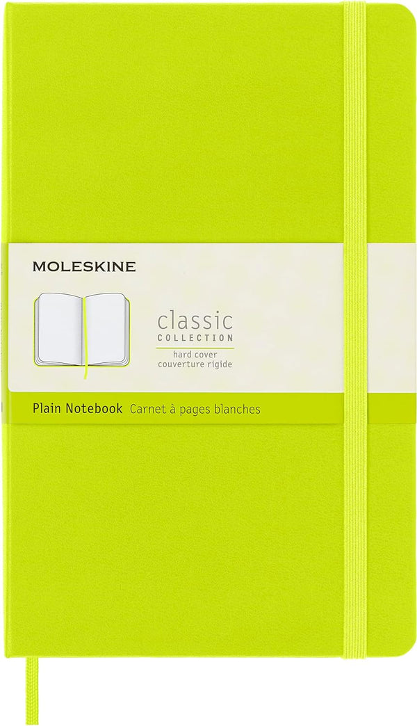 Moleskine Classic Notebook, Hard Cover, Large (5" x 8.25"), Plain/Blank, Lemon Green, 240 Pages for Writing and