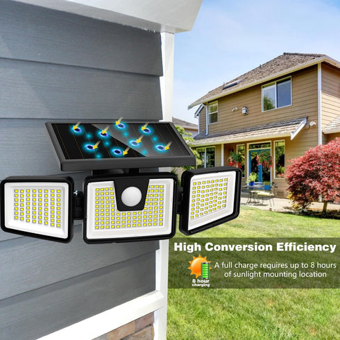 2 Pack 233 3 270 IP65 AmeriTop Solar Lights Outdoor, LED High Brightness Cordless Solar Motion Sensor Lights;