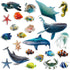 Fulmoon 62 Pcs Realistic Sea Ocean Animal Bulletin Board Decor, Sharks, Whales, Turtles Cutouts for Classroom