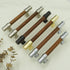 MFYS Wood Cabinet Pulls Handles Walnut Drawer Pulls Handles Rustic Dresser Knobs