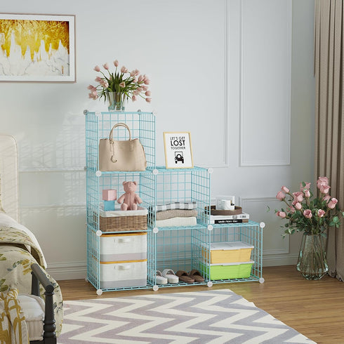 6 Closet 36.6L 12.4W 36.6H, UWCS3006B C&AHOME Wire Cube Storage, - Cube Organizer Metal C Grids, Modular Shelves Units