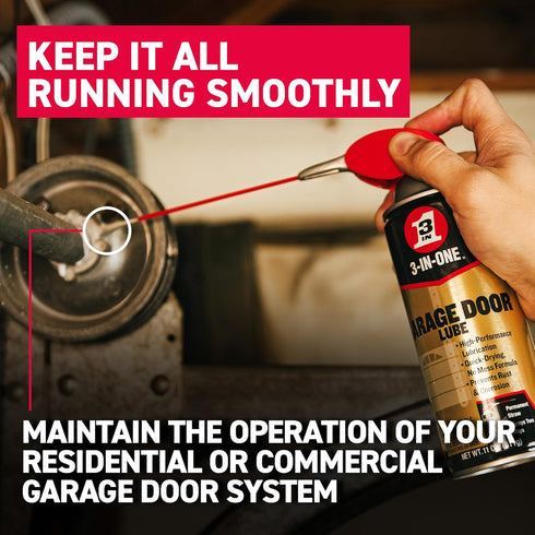 3-IN-ONE 2 11 OZ Garage Door Lubricant with SMART STRAW SPRAYS WAYS