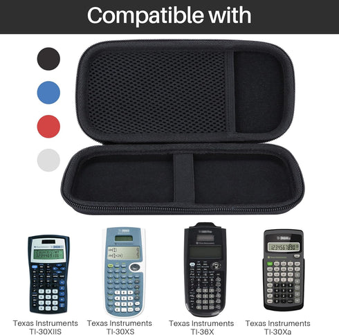 Hard Carry Case for Texas Instruments TI-30XIIS, TI-30XS, TI-30Xa, TI-36X Pro Scientific Calculator (Red Case)