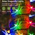 25.9 8 20 FT Dragonfly Solar String Lights, Modes Waterproof Multicolor Lights Outdoor, LED Solar Powered Dragonflies