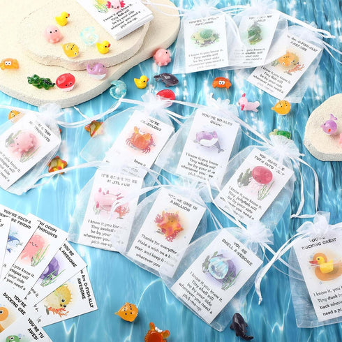 Briwooody 120 Set Pcs Employee Appreciation Gifts Bulk for Coworkers Teachers End of Year Presents Resin Toys Pun
