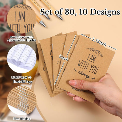 Fuutreo 90 Pcs Christian Gifts Bulk, 30 Bible Verse Notebooks, Bamboo Ballpoint Pens, and Religious Bookmarks for