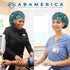 2 Pack ABAMERICA Bouffant Caps with Button and Sweatband, Adjustable Scrub Caps for Women Men, One Size Multi Color