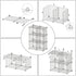 6 Closet 36.6L 12.4W 36.6H, UWCS3006B C&AHOME Wire Cube Storage, - Cube Organizer Metal C Grids, Modular Shelves Units
