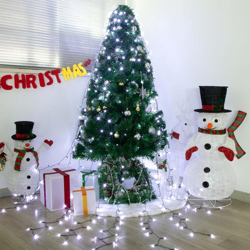 weillsnow 448 8 8.2ft16 Christmas Tree Lights, LED Waterfall Tree Topper Lights with Lighting Modes, Lines Plug