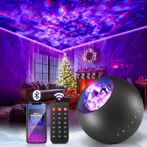 One Fire Galaxy Projector, Vibrant Galaxy Light Projector, White Noise & Bluetooth