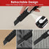 BIBURY 2 Pack Utility Knife, Heavy Duty Full Stainless Steel Retractable Box Cutter with 10PCS Blades