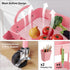 Recximi 4 Tier Rolling Cart Metal with Lockable Wheels, Four Tiered Pink Trolley Cart on Wheels, Utility Storage