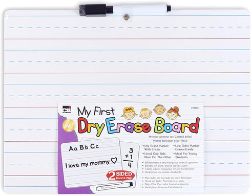 Charles Leonard My First Dry Erase Board Classroom Pack - 12 Mini Lapboards & Black Dry Erase Markers (35220-ST)