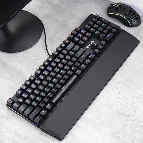 P037 100% 104 17.12 2.87 0.78 inch (20mm) Redragon Meteor L Computer Keyboard Wrist Rest Pad, Ergonomic Soft Memory
