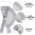 Outus Angle Protractor - Two Arm Stainless Steel Ruler for Woodworking, Angle Measure Tool with 0-180 Degrees