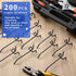 Gisafai 200 Pcs Pegboard Hooks, 4 Inch Metal L Shape Hooks for Hanging Pegboard Accessories and Garage Organization