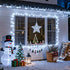 33ft 100 8 JMEXSUSS White Christmas Lights with Remote, LED Battery Operated Christmas Lights, Modes Outdoor Indoor