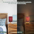 YETTASBIN Valentine's Day Love Heart Bedside Table Lamp, Small LED Desk Light USB Nightstand Lamp with Non Slip Wood
