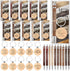 Dispowreath Employee Appreciation Gift Bulk with Bamboo Ballpoint Pen Inspirational Wooden Keychain Thank