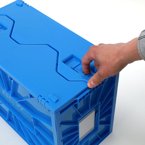 BCW Short Comic Book Bin, Blue - Holds 150 Standard Comic Books | Heavy Duty Plastic Storage Box | Stackable Comics