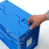 BCW Short Comic Book Bin, Blue - Holds 150 Standard Comic Books | Heavy Duty Plastic Storage Box | Stackable Comics