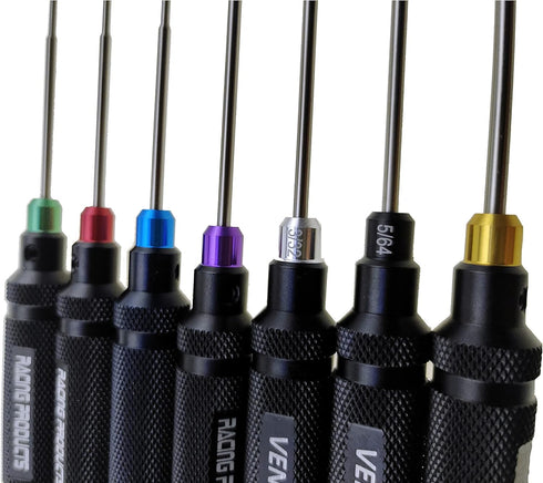 Generic 7 Car/airplane,0.05IN-1/16IN-3/32IN-5/64IN-1.5MM-2.5MM-3.0MM VENOMRC Color Caps Hex Wrencher Hex screwdriver