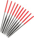 10Pcs Mini Needle File Set - Hardened Alloy Strength Steel Files Includes Round, Tapered, Half Round, and More