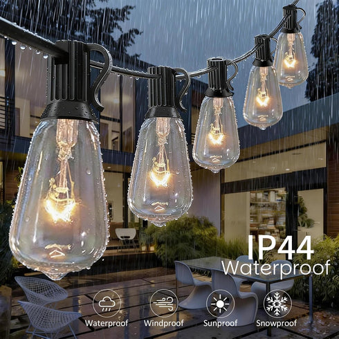 10-Pack Bulbs, 120V 7W E17/ Bulbs, ST40 Bulbs Edison Replacement Light Intermediate Screw Base Light Clear Glass Light