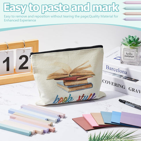 Book Annotation Kit, 2640 Pcs Sticky Tabs, 300 Sticky Notes, Gel Ink Pen, Pencil Case Pouch