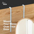 Over-The-Door Mirror Hanger, Adjustable 14.5-inch Set with Protective Lining, Perfect Height & Fit for Mirrors