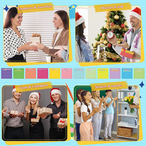 Yinder 24 Pcs Employee Appreciation Sticky Notes, Thank You Gifts Bulk, Mini Pocket Inspirational Notepads