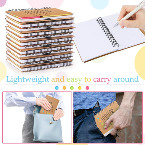 Feifeiya 24 Pcs Team Appreciation Gifts, Inspirational Spiral Notebooks with Sticky Notes for Teacher Coworker Staff