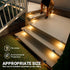 16 Pack, SOLPEX Solar Fence Lights Outdoor Solar Step Lights Waterproof Led Solares Light for Outdoor Stairs, Deck